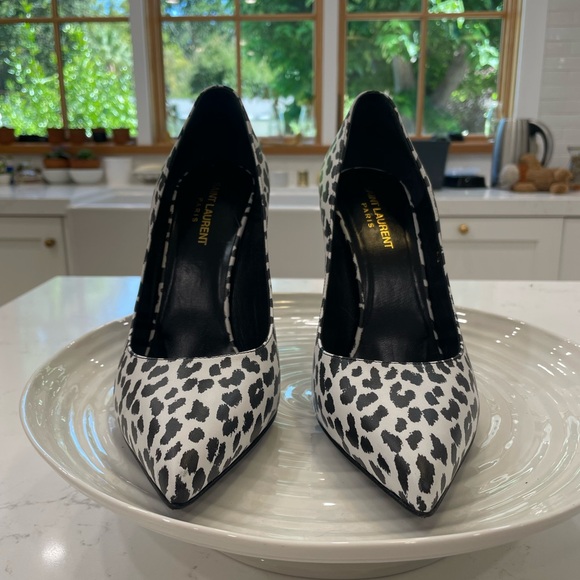 Saint Laurent Black and White Heels - Picture 3 of 7